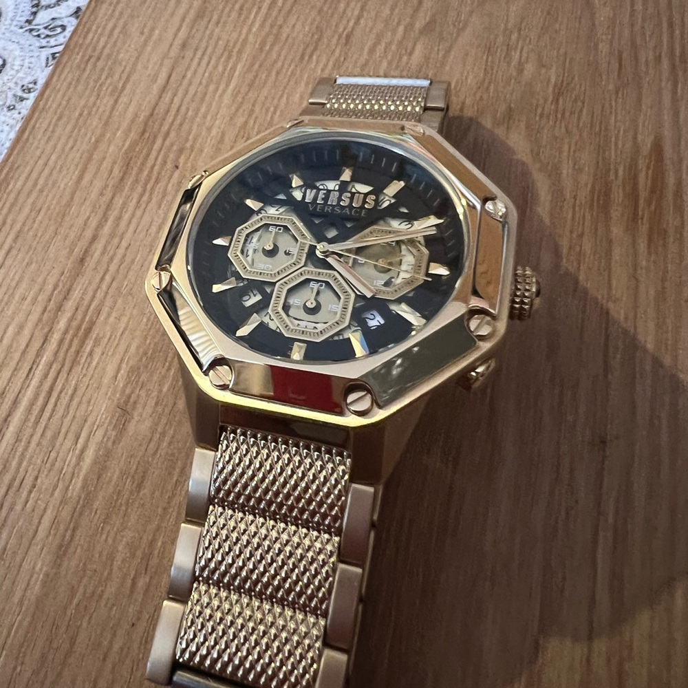 Versus Versace Gold and Black Men's Watch - Picture 3 of 8